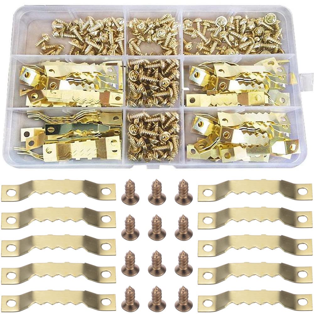 Amazon | 壁掛けフック （100Pcs/ゴールデン） 真鍮フック 壁装飾 ねじ